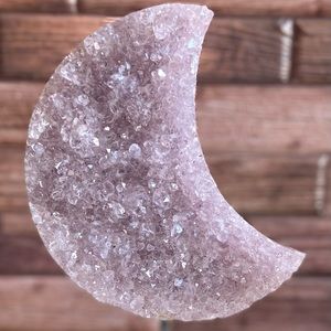 Large Amethyst Moon on Stand, Amethyst Crescent Moon